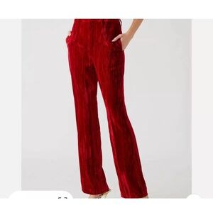 Steve Madden Boho Retro Mercer Crushed Red Velvet Pants